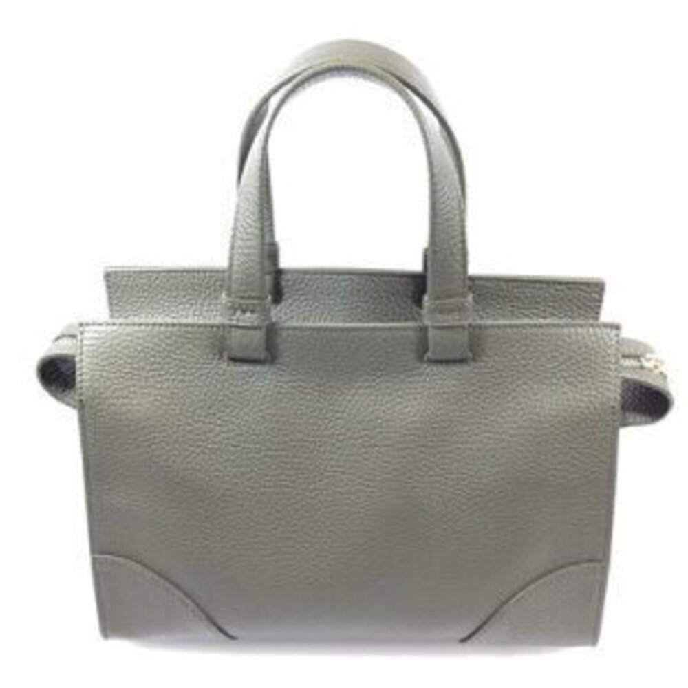 Furla green handbag moss leather